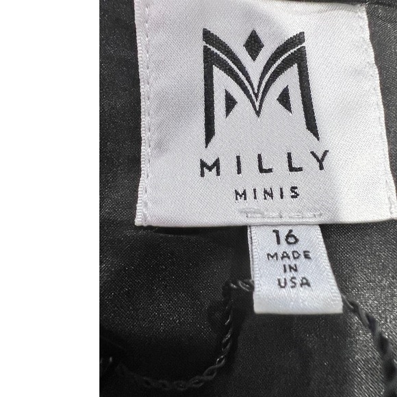 Milly Minis Candy Luna Dress Black Size 16 - Picture 7 of 8